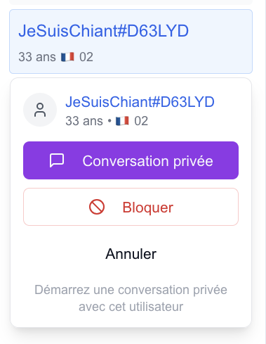 Bloquer un utilisateur